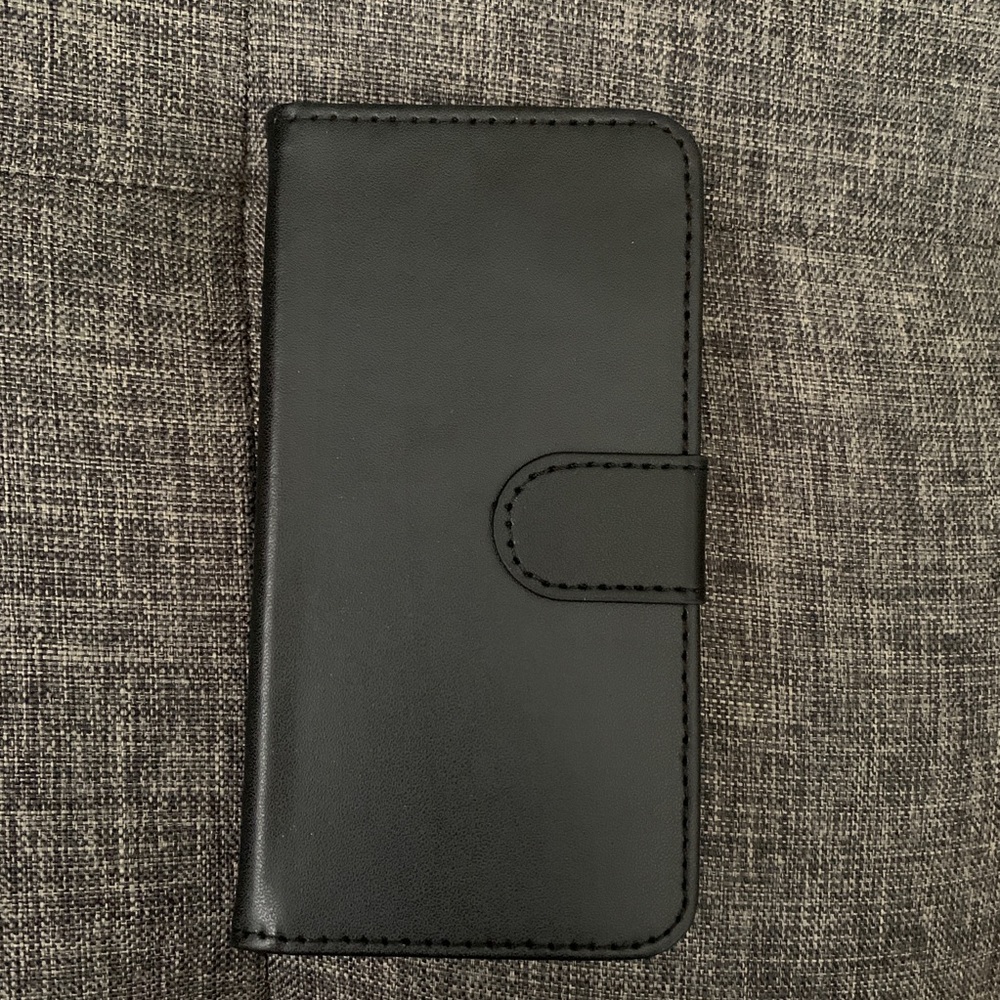 iPhone X Wallet Flip Cover Black Phone Case NEW